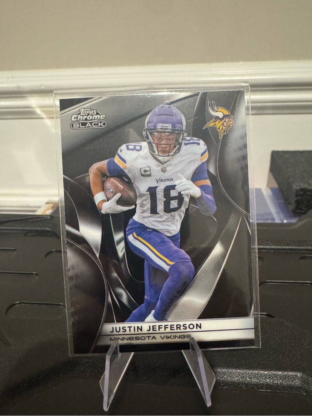 🔥 2025 Justin Jefferson Topps Chrome Black Card. #minnesotavikings